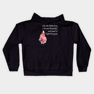 Beautiful and want to Fight Kids Hoodie